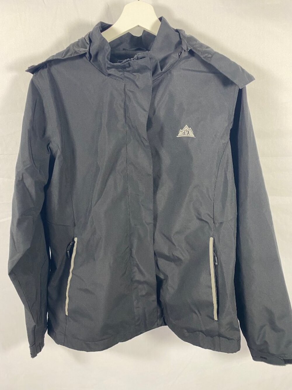 Moerdeng Light Jacket Black Removable Hood Large Raincoat Waterproof Breathable